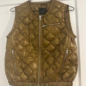 JCrew Gold puffer vest Size XS